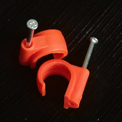 pvc线管卡子 特种钢钉管卡 边卡 pvc电线管卡 红色 水泥墙卡16 20
