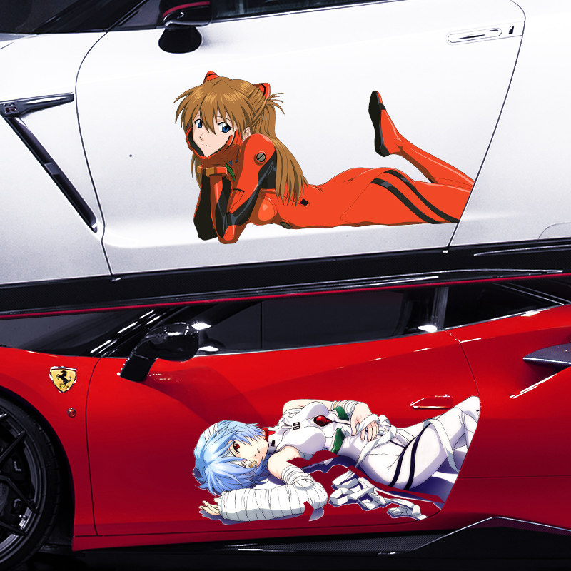 eva新世纪福音战士汽车贴纸二次元明日香车身贴绫波丽动漫车门贴