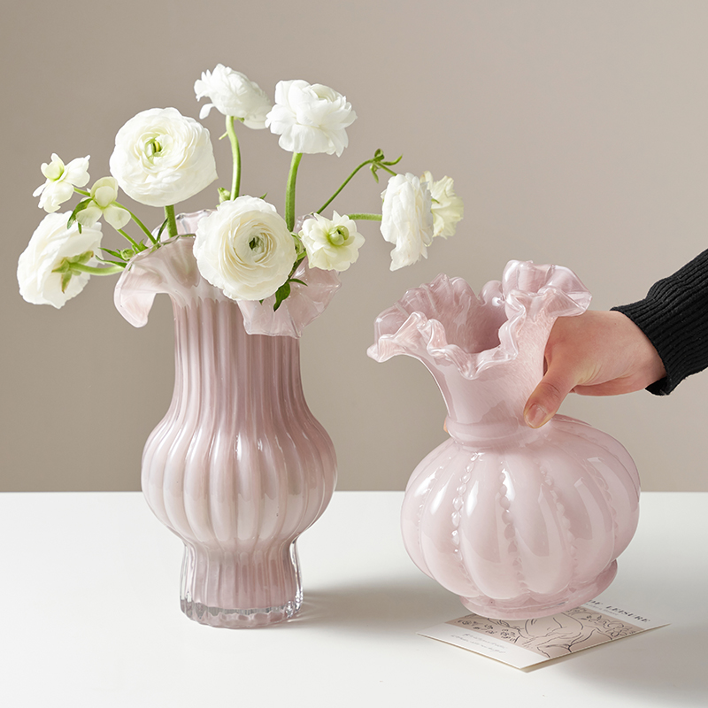 中古芬顿花瓶摆件客厅水养插鲜花高级
