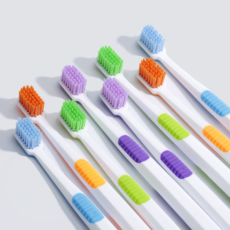 沐暄中硬毛牙刷杜邦尼龙刷丝4支装男士专用宽幅大头