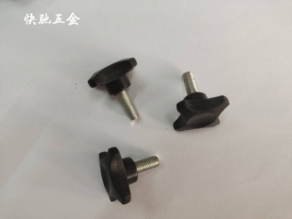 黑色四角26#塑料头手拧紧定镀锌螺丝