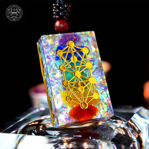 项链男女 疗愈平衡身灵气师奥根七脉轮能量心健康 升运势水晶吊坠