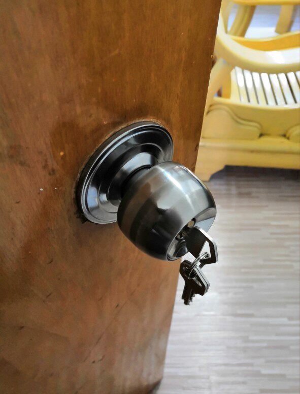 房间门锁卧室球圆锁