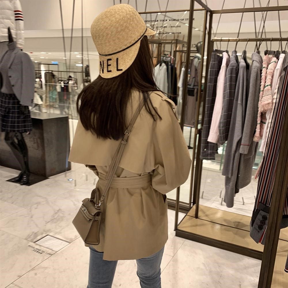 ins外套女bf2019秋季新款港风chic韩版宽松春秋风衣女短款小个