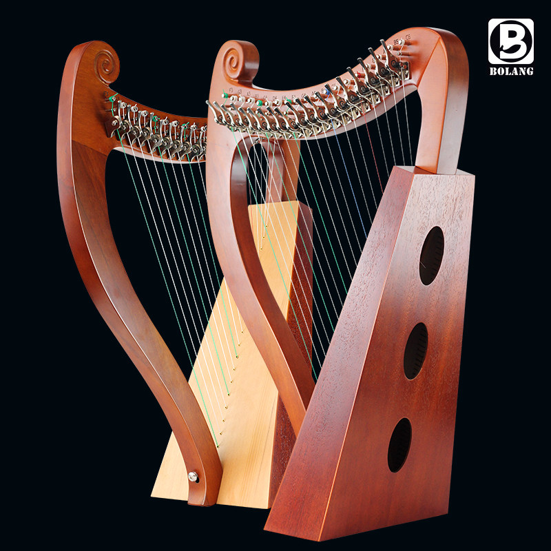 伯朗小竖琴15弦19莱雅琴箜篌天使琴小型乐器初学者易学lyre里拉琴