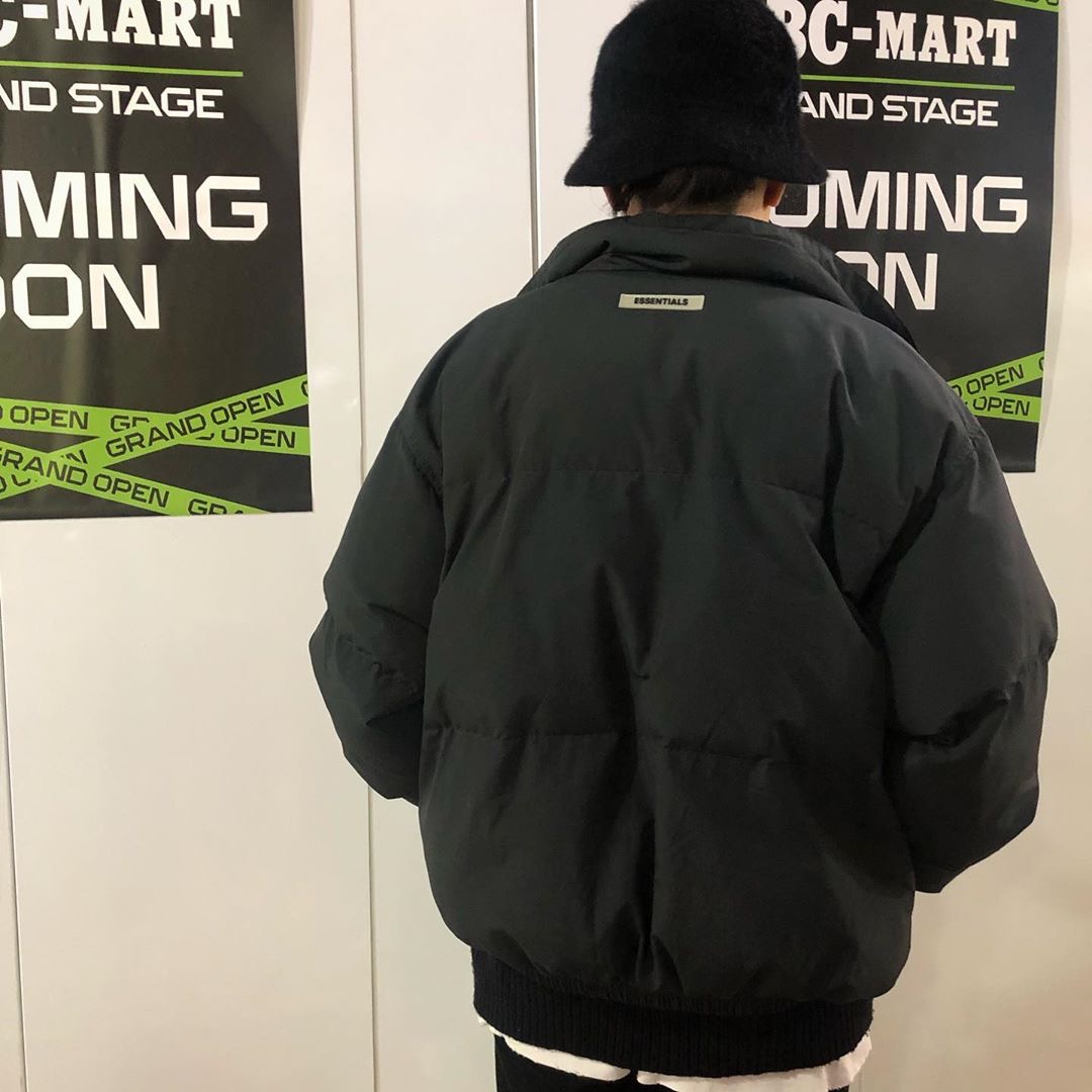 fearofgodessentialsfog立领棉衣高街潮牌加厚纯色棉服外套男