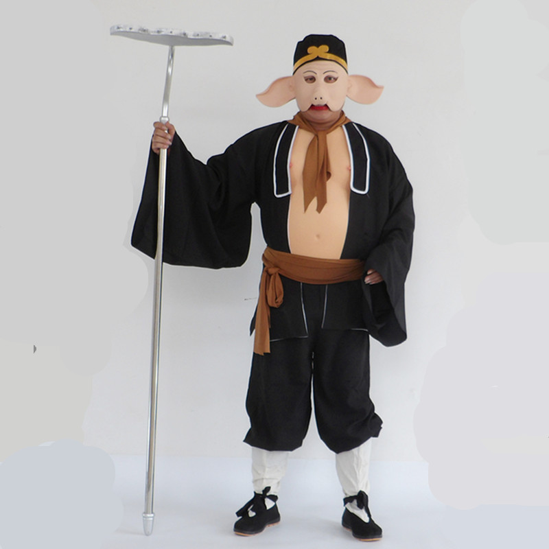 猪八戒套装道具面具肚皮耙子头套