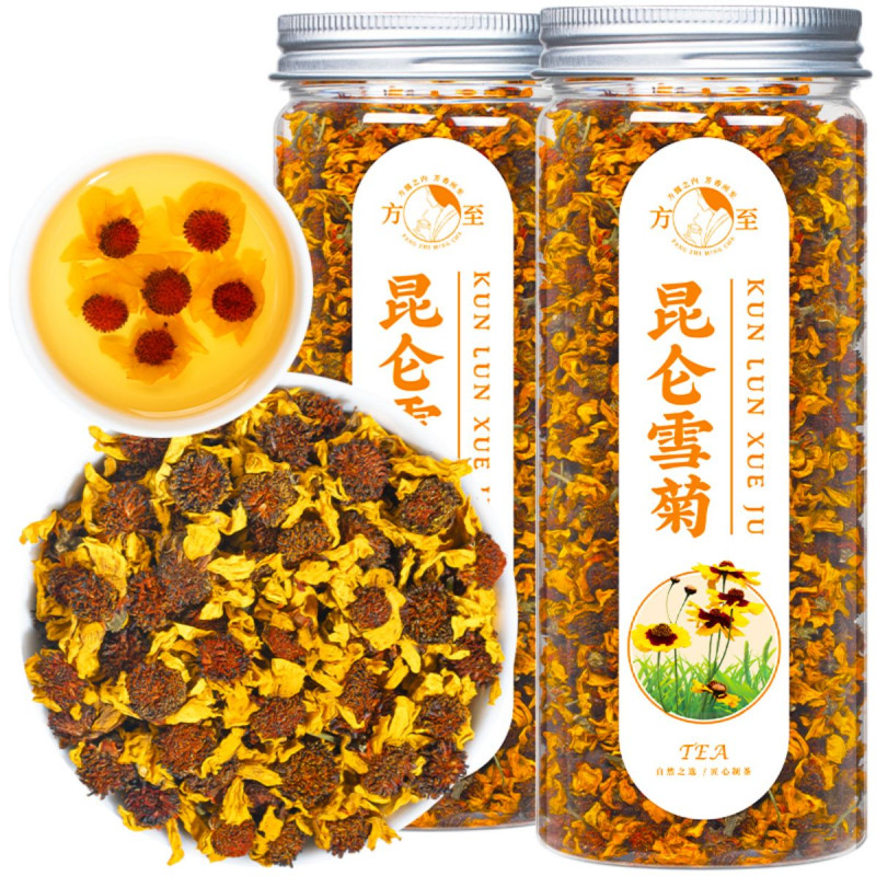 买1送1昆仑原产雪菊花茶新疆血菊花草茶高山雪菊花茶胎菊