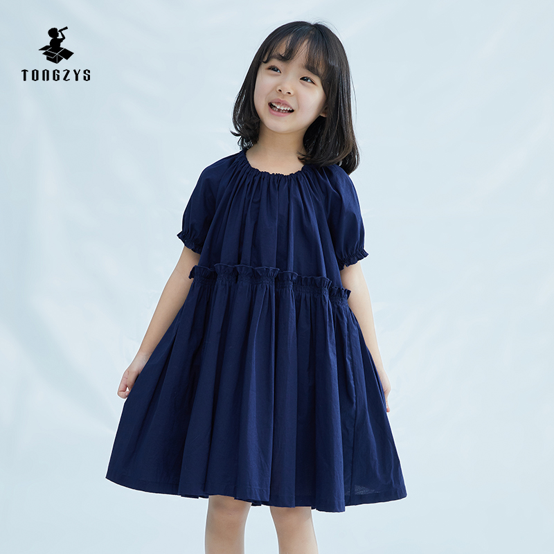 特价夏装连衣裙 a型_潼臻一生2020夏装新款童装拼接抽褶大a型连衣裙