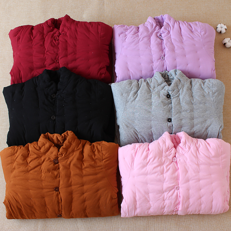 纯棉花手工冬季保暖加厚女士修身棉袄成人大人居家外穿棉衣服外套