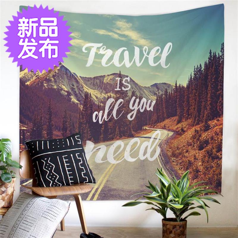 Flannel Send light Forest Highway Wall decorate Tapestries bedroom Qiangbu partition curtain Background cloth tablecloth Tapestryin the Arts and crafts , Minority handicrafts , Tajik category - from Buy2taobao.com to provide professional Taobao agent buy service