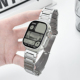 适用苹果手表质感三株工字金属表带iWatch S10/9/8/7/6/se代商务不锈钢折叠扣applewatch高级感ultra男女腕带
