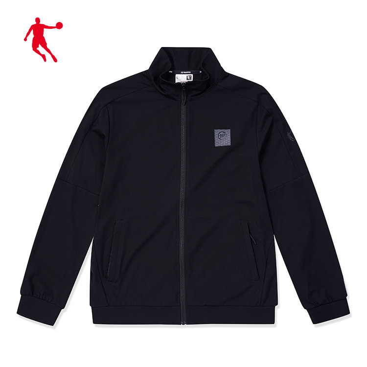 乔丹男装2021新款运动针织上衣连帽防风户外休闲外套官网正品男士