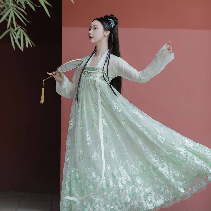 雀灵汉服女南客行齐胸襦裙广袖超仙学生便宜古装大袖衫飘逸新款