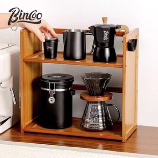 Bincoo咖啡器具收纳柜家用收纳架压粉器布粉器吧台器具工具置物架