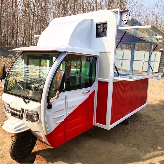 流动摆摊熟食新品多功能小吃车电动四轮三轮车手推油炸烧烤早餐车