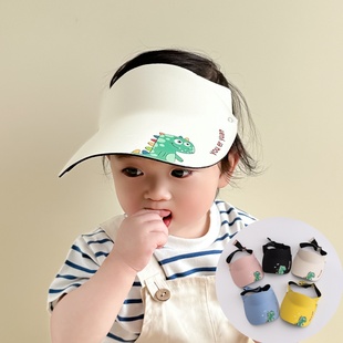 儿童帽子新款宝宝遮阳帽中大童夏季运动空顶帽户外男童女孩防晒帽