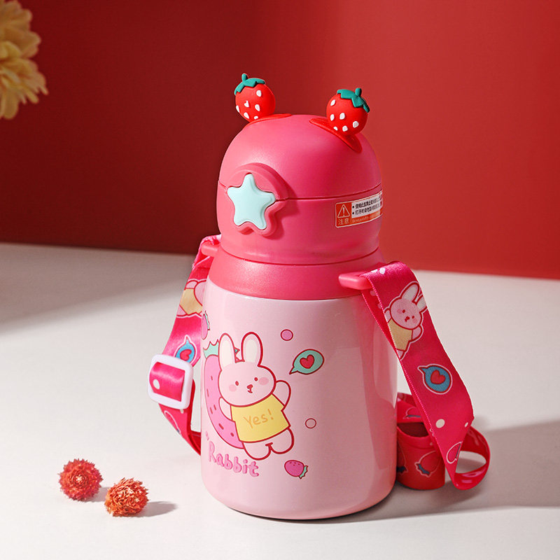 光一儿童不锈钢保温杯女宝宝夏水杯男幼儿园小学生便携带吸管水壶