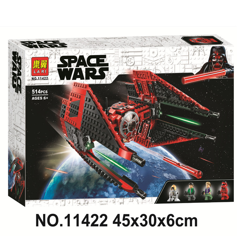 一折兼容乐高星球大战_兼容樂高星球大战系列75240绯红钛战机儿童拼装