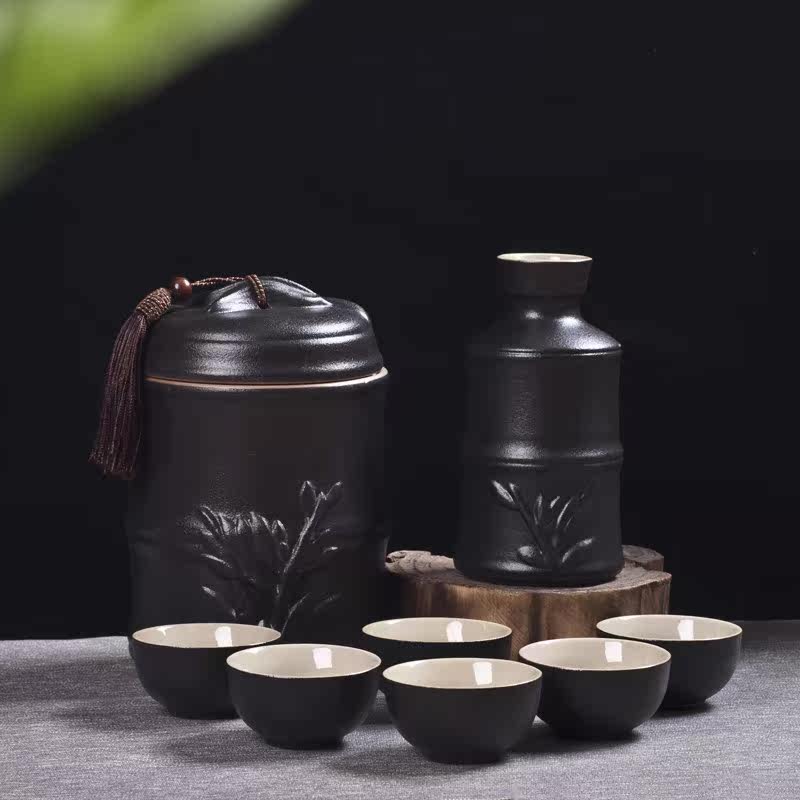 温酒壶烫酒器陶瓷暖酒器大容量家用中式水烫黄酒二两半斤八两整套