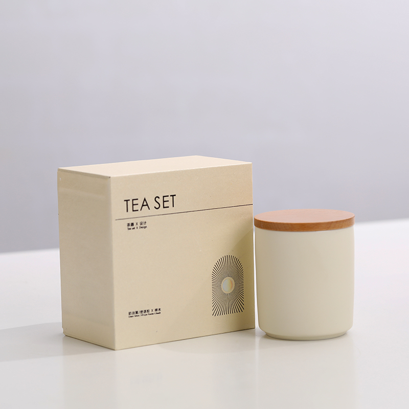 简约奶油风茶叶罐创意储物罐子小茶仓储陶瓷密封罐带盖收纳防潮罐