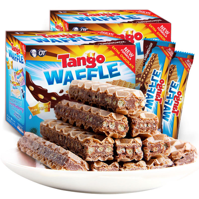 印尼进口零食tango奥朗探戈巧克力威化饼干牛奶酪饼干160g*1包