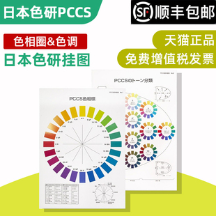 日本色研PCCS色卡基本挂图色相环色彩空间色相环搭配挂画教学色彩研究实验室配色方案cata0801