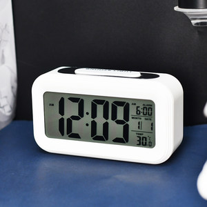 多功能智能闹钟强力叫醒现代简约学生床头电子钟台钟夜光led时钟