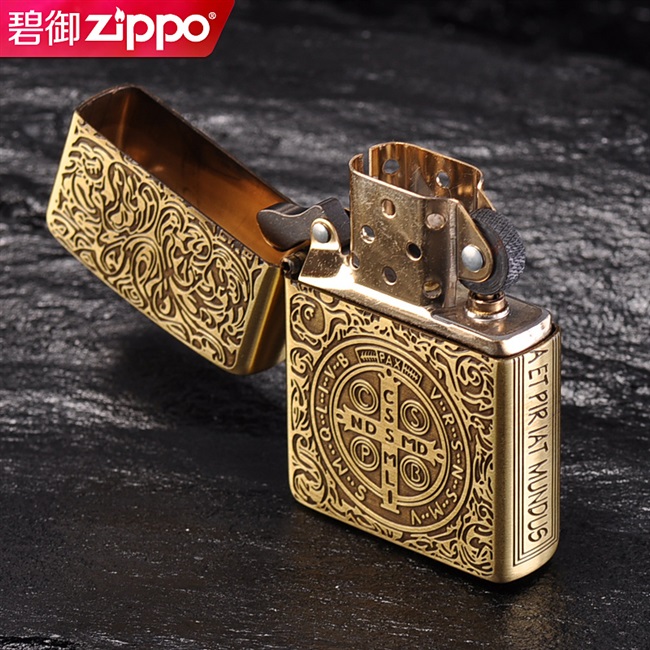 新zippo正版恶灵挽歌纯铜机打火机