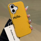 ins高颜值简约Hello适用苹果16proMax手机壳iPhone14Pro可爱13Pro男女13皮纹12磨砂11个性15防摔14硅胶xr软套