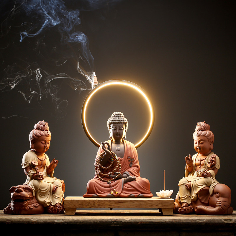 禅意如来佛祖佛像摆件大号观世音地藏王客厅玄关供奉摆设工艺礼品