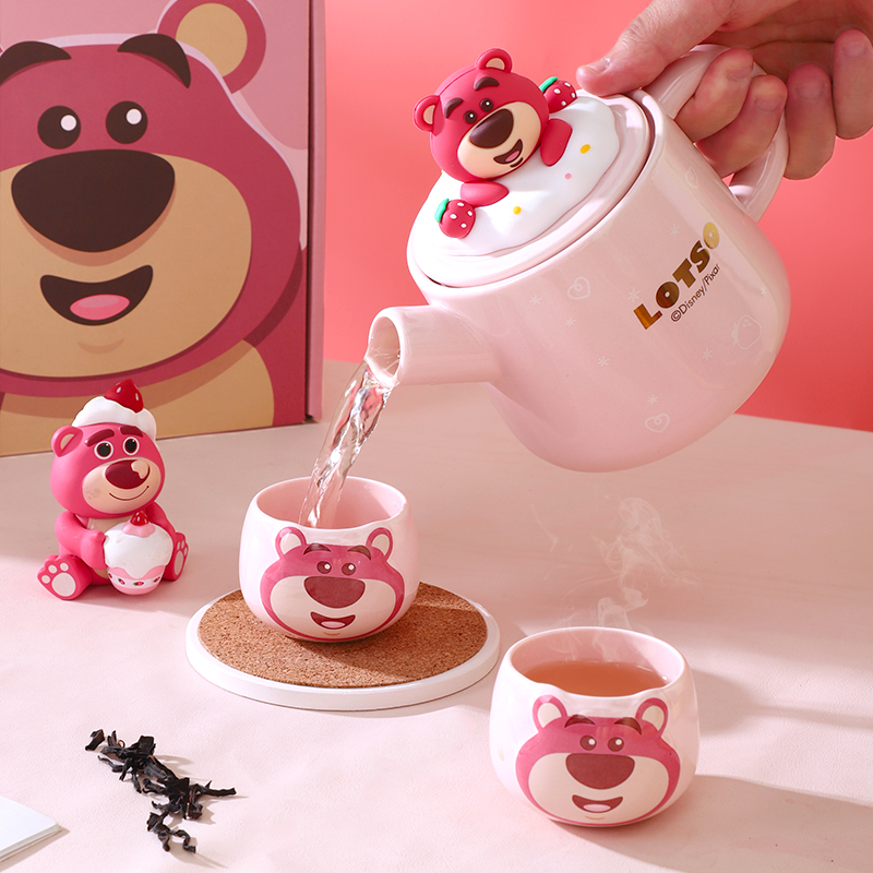 草莓熊系列陶瓷茶壶可爱茶具礼盒套装2023新款耐高温过滤泡茶壶