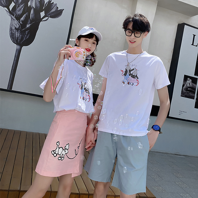 2020新款ins情侣装夏装套装