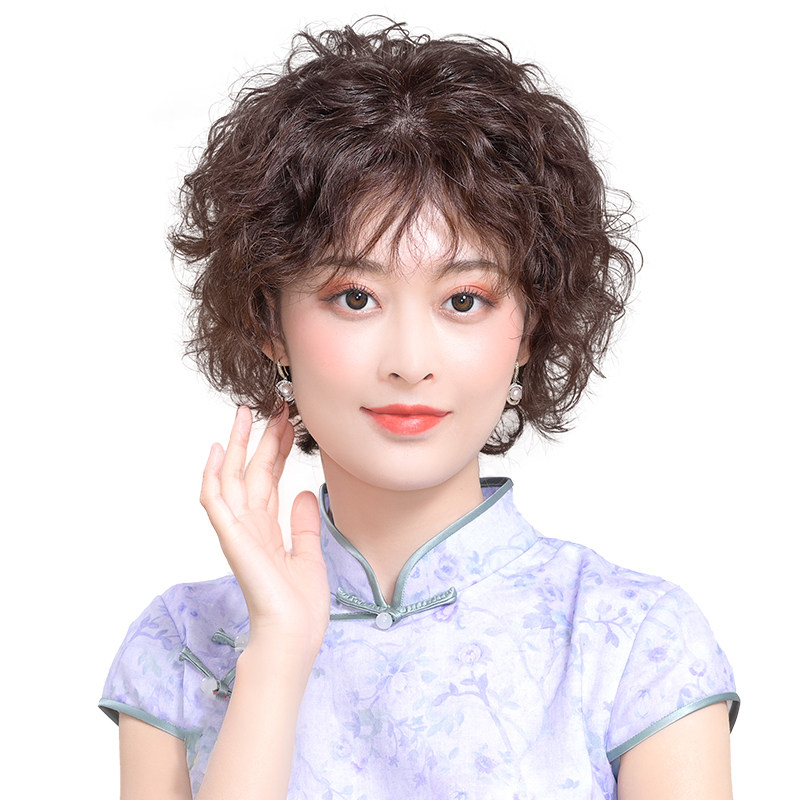 女士中老年假发短卷发