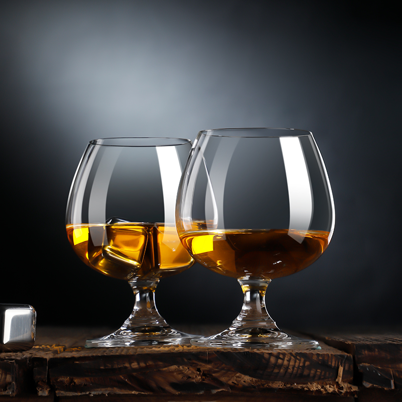 水晶玻璃白兰地杯矮脚红酒杯子套装高档威士忌干邑杯酒杯