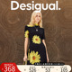 Desigual【Lacroix设计师联名】24春夏新品太阳花修身短款连衣裙