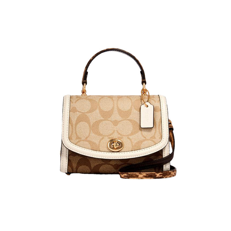 特价coach手拎包_【蛋蛋推荐】coach蔻驰 tilly系列 老花拼接蛇皮纹斜