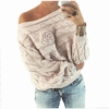 2020 sweater bat sleeve a word get twist off-the-shoulder 2020 sweater bat sleeve a word get twist off-the-shoulder
