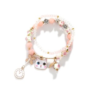 女童手链儿童手环饰品女可爱公主卡通亲子手镯水晶玩具女孩子手串