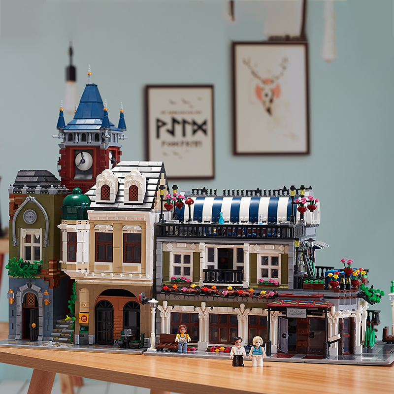 乐高街景积木系列大型城堡城市建筑房子别墅成年人高难度拼装玩具