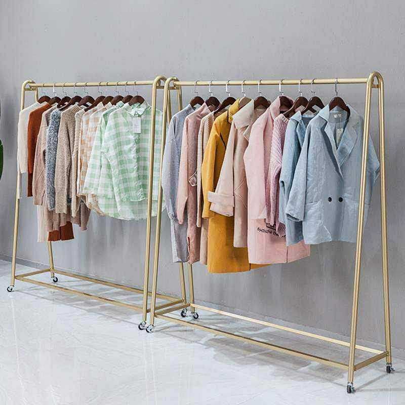 display rack of clothes rack in european clothing store