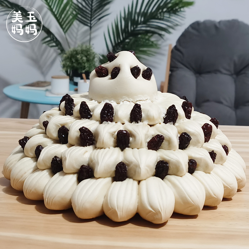 春节过年上供年货枣塔枣山花馍馍山东青岛王哥庄大馒头胶东花饽饽