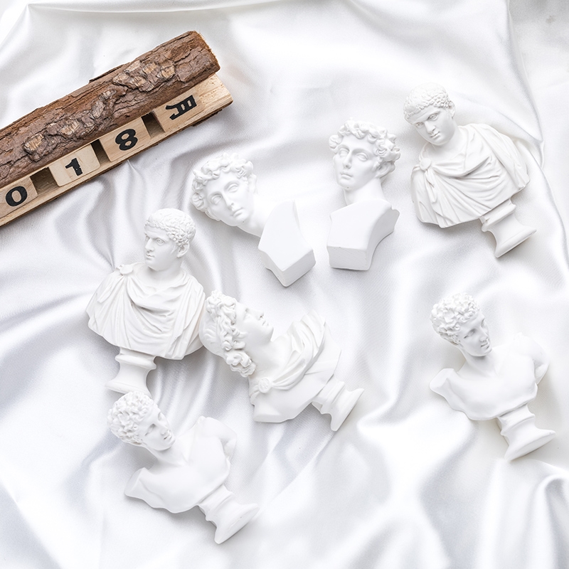 ins风拍照背景道具白色人物大卫石膏雕像平铺装饰摆拍网红静物蛋糕