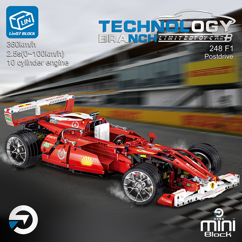 乐高f1方程式赛车模型大型仿真跑车积木男孩益智拼插玩具组装汽车