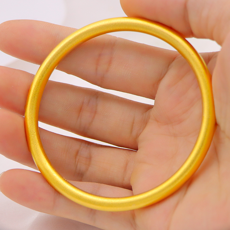 古法沙金传承手镯女正品镀黄金色999越南金镯子手环久不掉色首饰