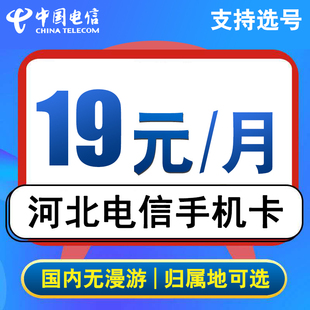 河北石家庄唐山手机电话卡纯流量卡无线电信4G5G上网卡0月租通用Q