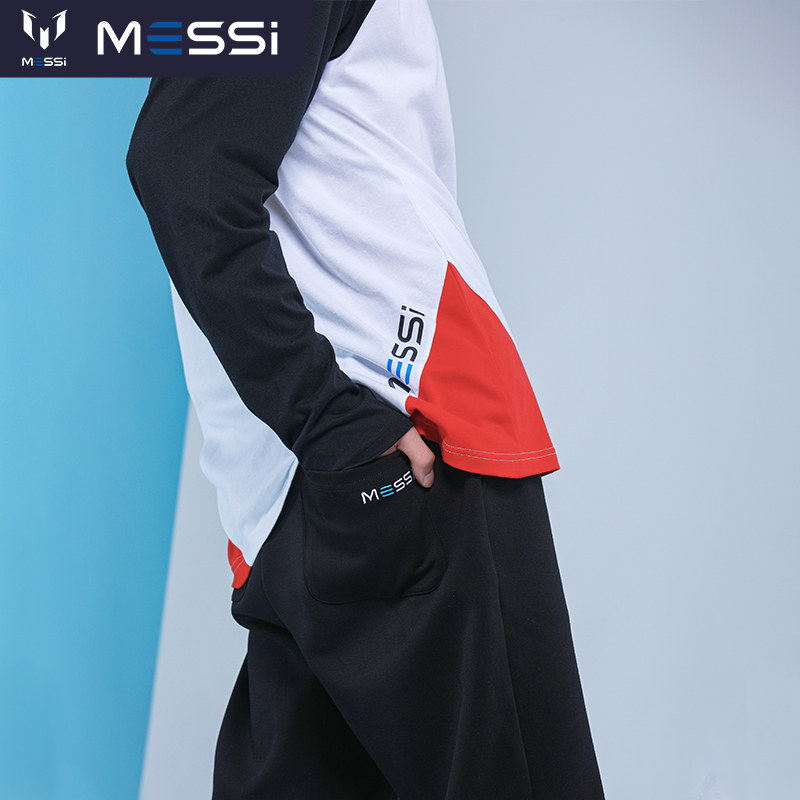 【浪体严选】leomessi梅西潮流圆领插肩宽松纯棉长袖男t恤lm110