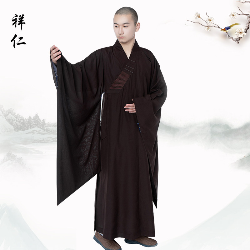 店-祥仁僧服广袖海青居士服男女款台纱不透明海清法会僧衣僧袍禅修服