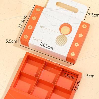 月饼包装盒礼盒6粒80克50g手提绿豆糕盒流心冰皮盒鲜肉蛋黄酥盒子