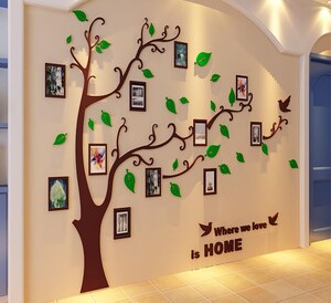创意树形照片墙图片